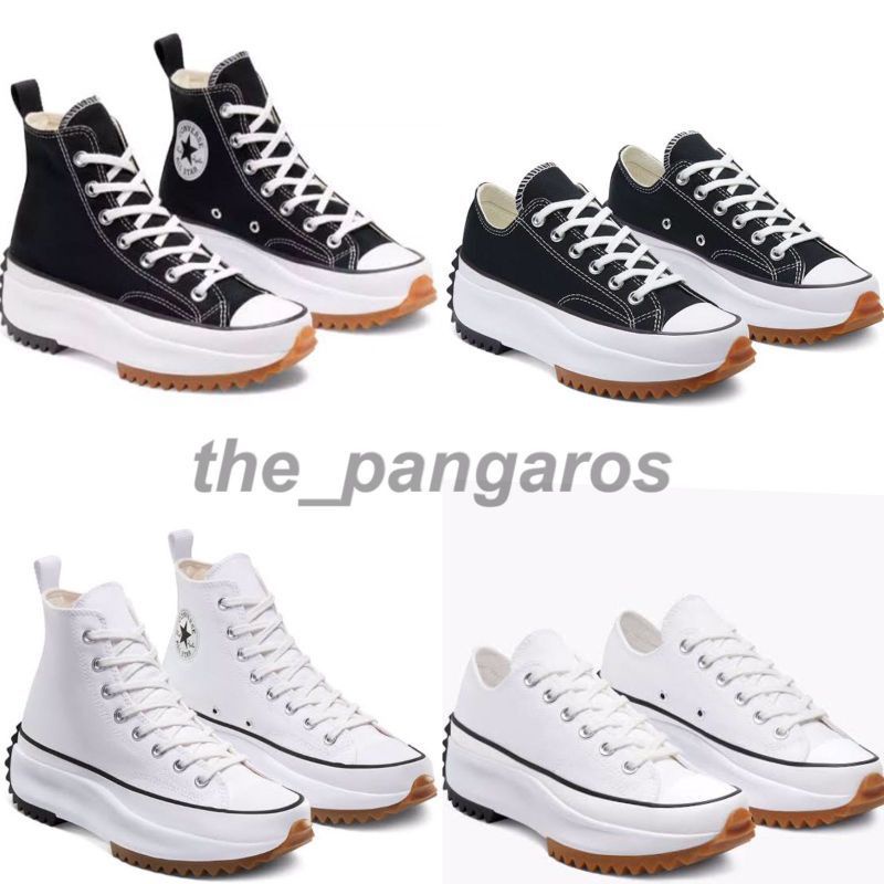Sepatu wanita Run star hike Lugged sneakers Converse wedges hak tinggi Cod