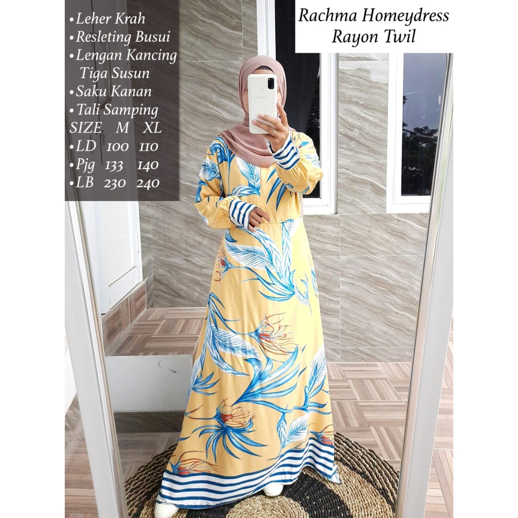 Gamis Rayon Twill/ Gamis Susun Bahan Rayon Twill/ Rayon Viscos