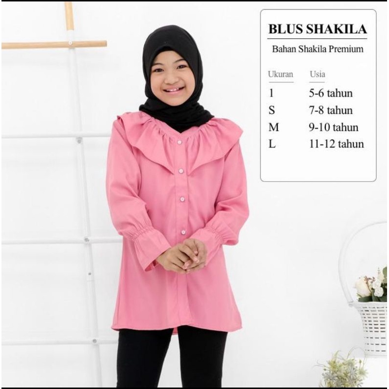 Blouse Terbaru Kekinian usia 10-12 Tahun I Atasan Anak Muslim Cewek Shakila