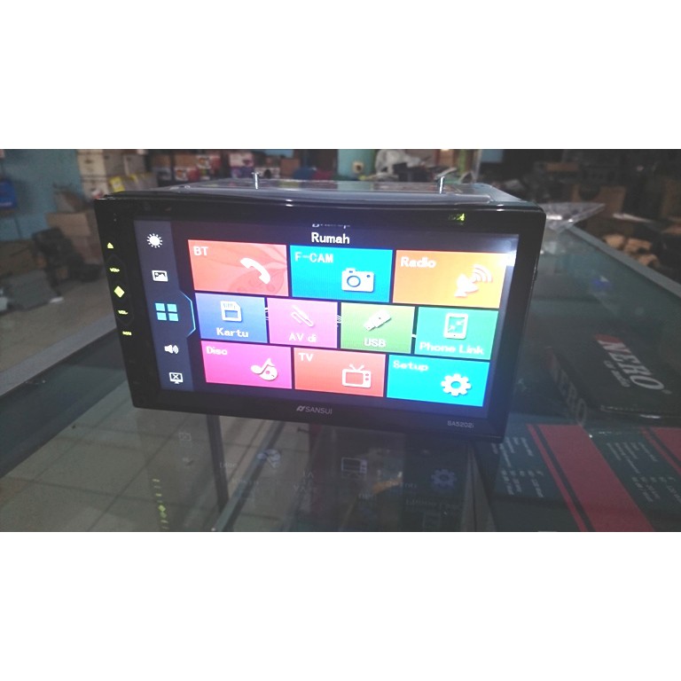 Head Unit dvd Mobil Tape Double Din SANSUI JAPAN INNOVATION PHONE LINK