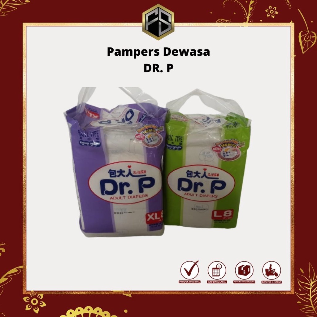 DR.P ADULT DIAPERS BASIC SIZE L DAN XL 8'