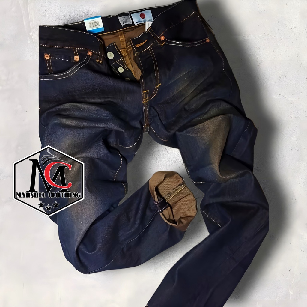 RCL - Celana Jeans Standar Regular Lepis Black Jazz Pria - Navy (28-32)