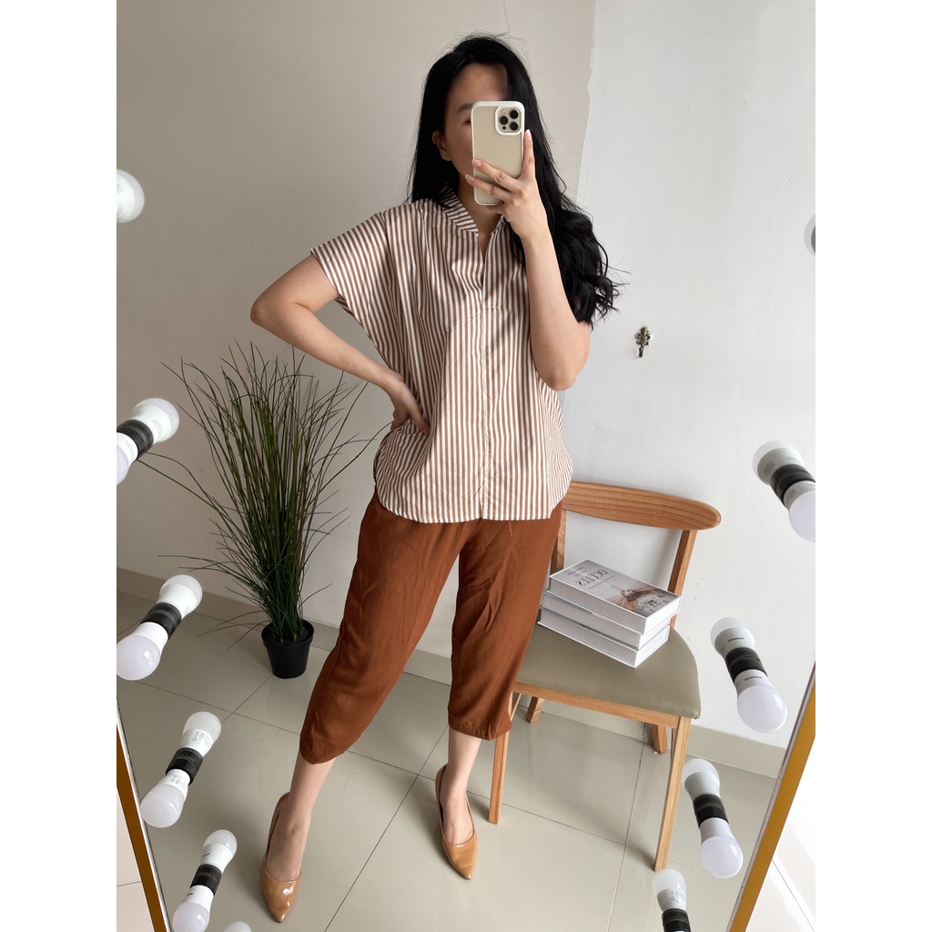 Luvanichouse - Montreal Topbottom Set-BrownVstripe