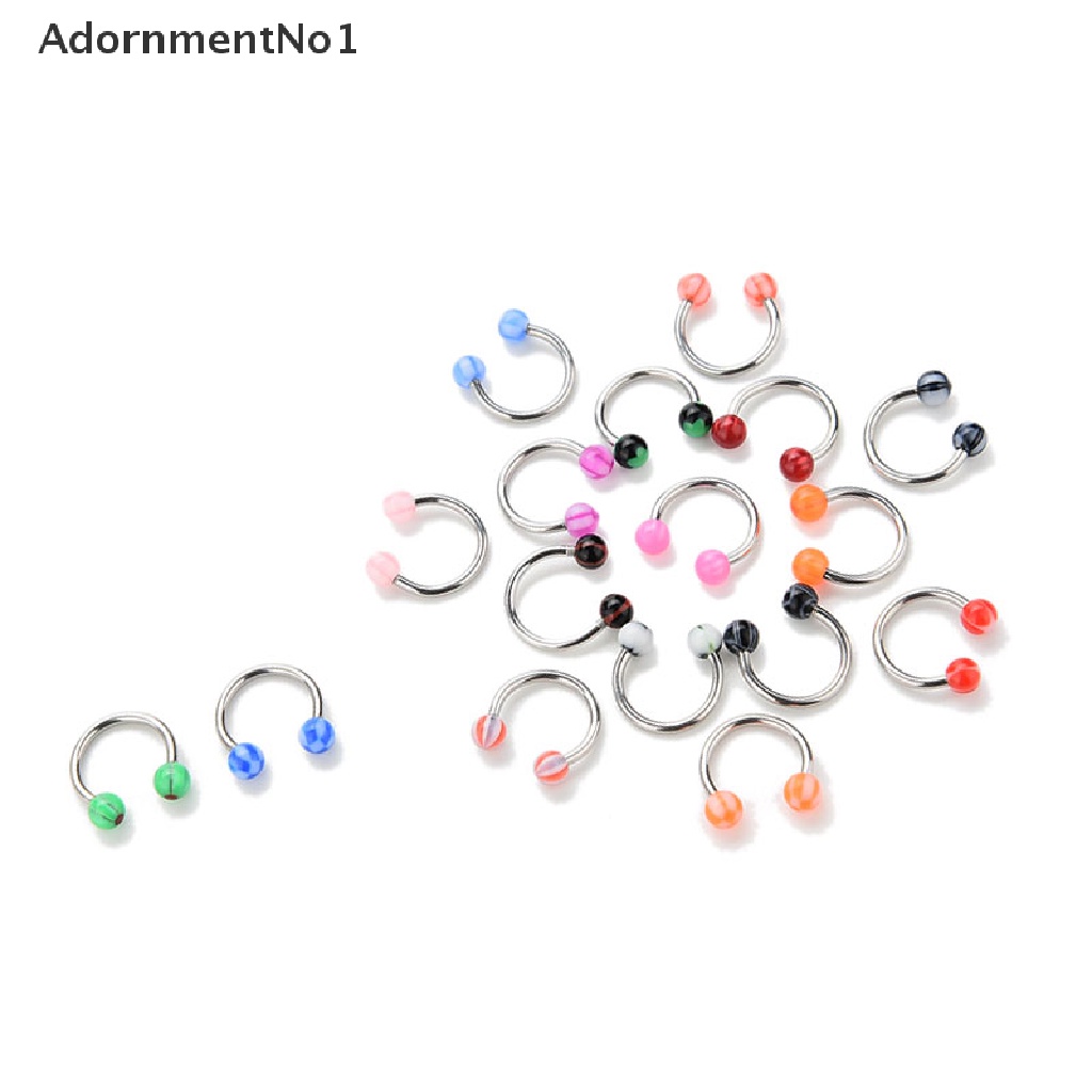 (AdornmentNo1) 10pcs / Set Anting Tindik Alis / Bibir / Lidah / Hidung / Perut / Pusar / Tubuh Untuk Wanita