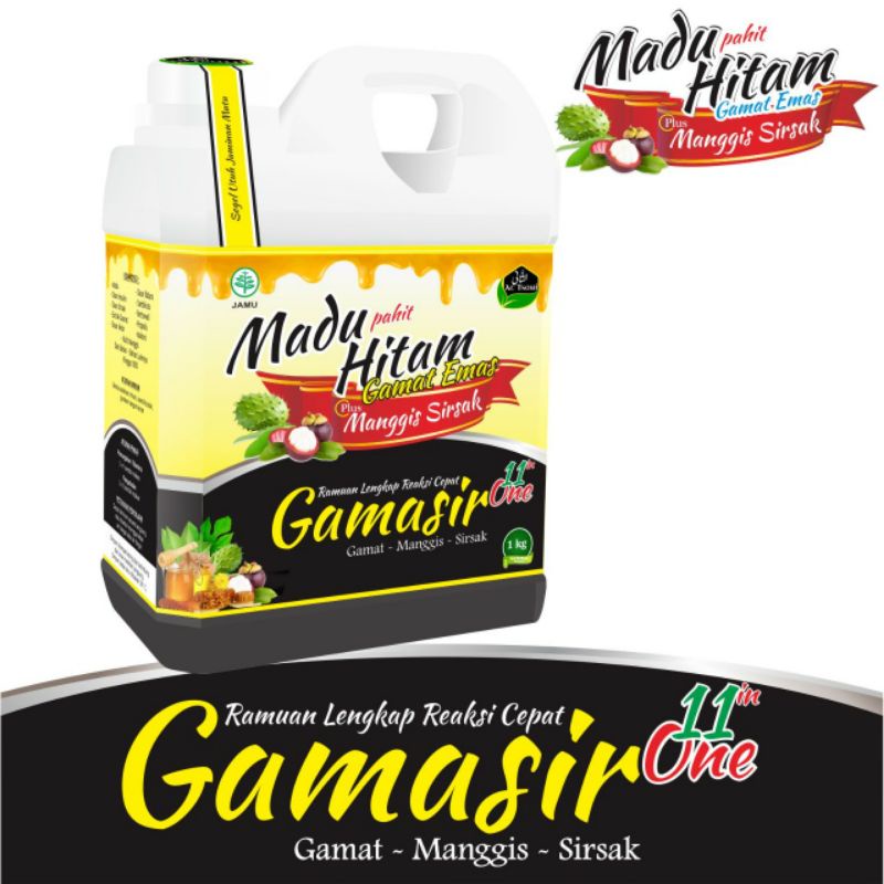 

madu pahit hitam gamat emas 1 kg 11 in one murni asli