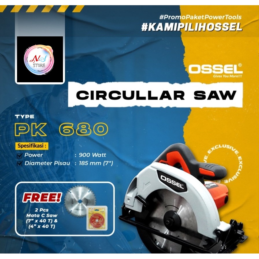 GRATIS Mata Mesin Gergaji Kayu PK680 Mesin Circular Saw PK680 Ossel