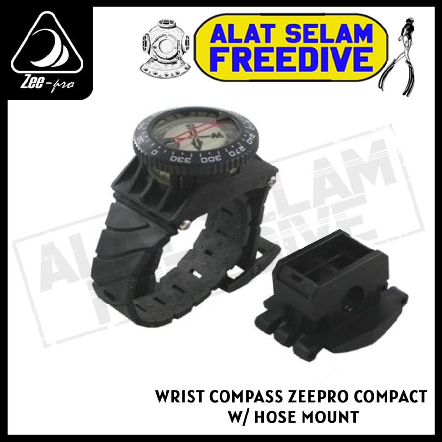 Jual Wrist Compass Scuba Diving Zeepro with Hose Mount Kompas Selam