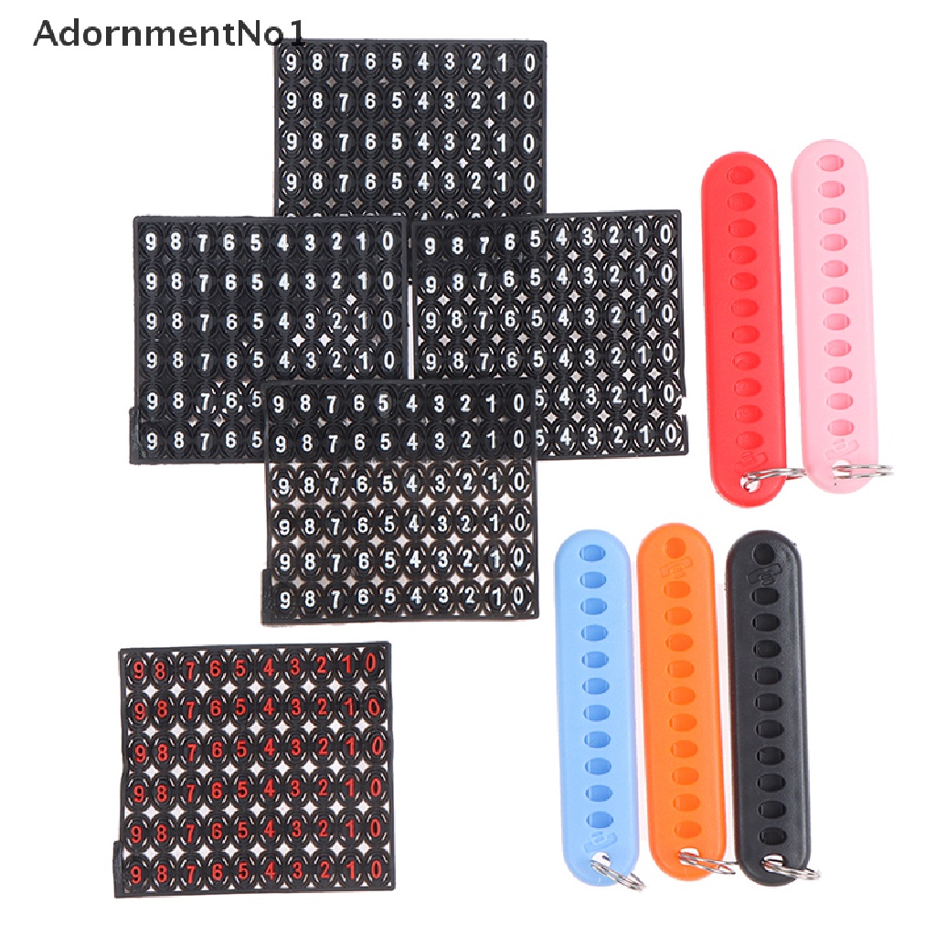 (AdornmentNo1) 5pcs / set Gantungan Kunci Bentuk Nomor Telepon