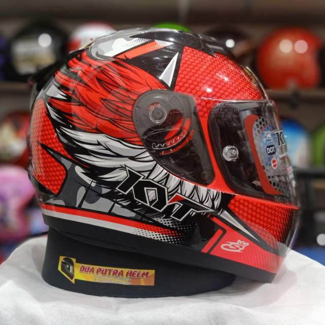 Helm fullface KYT R10 motif edisi Andi Gilang flat visor
