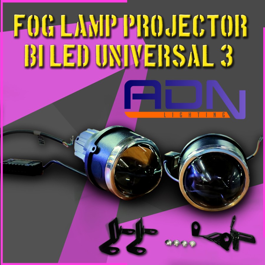 Foglamp Projector Bi Led UNIVERSAL 3 inch M617 Hi Lo Honda Mitsubishi By adn