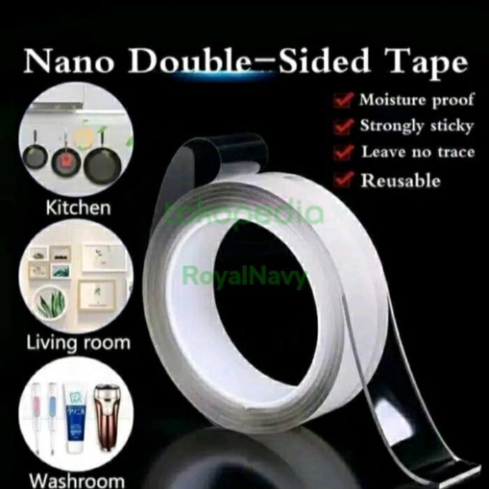 

Jualan Double Tape Nano Magic Bening 2Mm X 5M Super Kuat Doble Dobel Tip Gilaa!!!