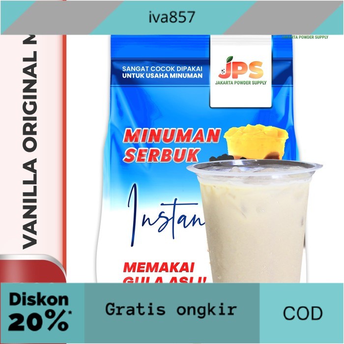 

PROMO Bubuk Minuman Vanilla Original Mix Powder Instan JPS Gula GRATIS ONGKIR