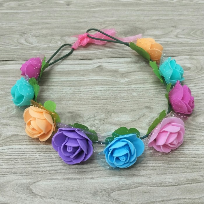 Senada Victory Mahkota Bunga Flower Crown Bridal Shower Bando Bunga