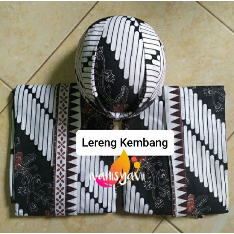 Baju Prewed INSTAN / Baju Couple Adat Jawa (BONUS AKSESORIS), Motif Lereng Kembang