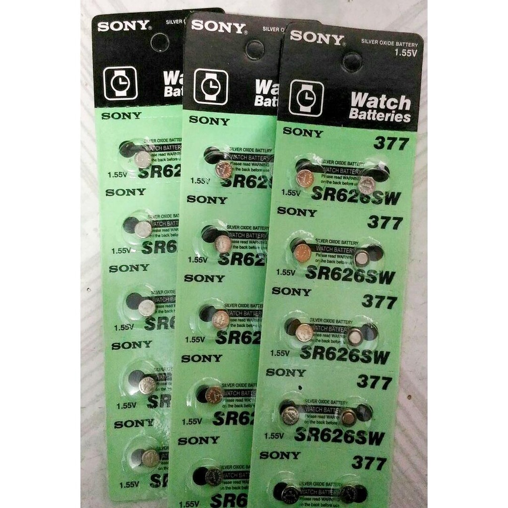 Baterai Jam Tangan Sony 626 Murah Baterai Jam Sony 377/626 Baterai Universal isi 10ps