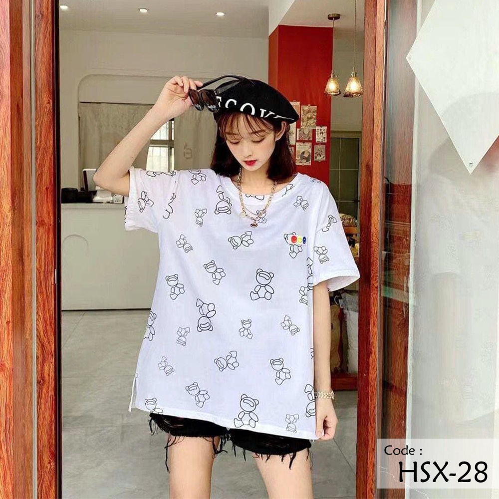 KAOS IMPORT WANITA - Atasan Baju Cewek Karakter Kartun Big Size Oversize Tee Harga Reseller Grosir