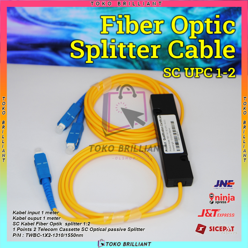 [Bisa Bayar dilokasi] SC Kabel Fiber Optik Splitter 1: 2