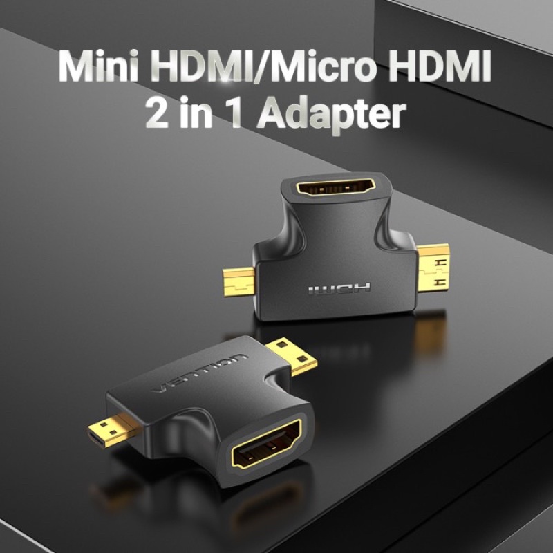 HDMI 3 in 1 HDMI FEMALE TO MINI &amp; MICRO HDMI MALE VENTION AGFB0