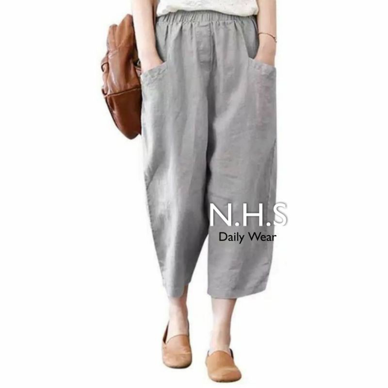 willow pants Katun celana panjang casual wanita longgar