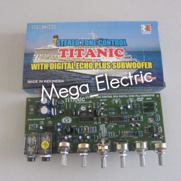 Kit Tone Control Stereo Mic Echo Plus Subwoofer