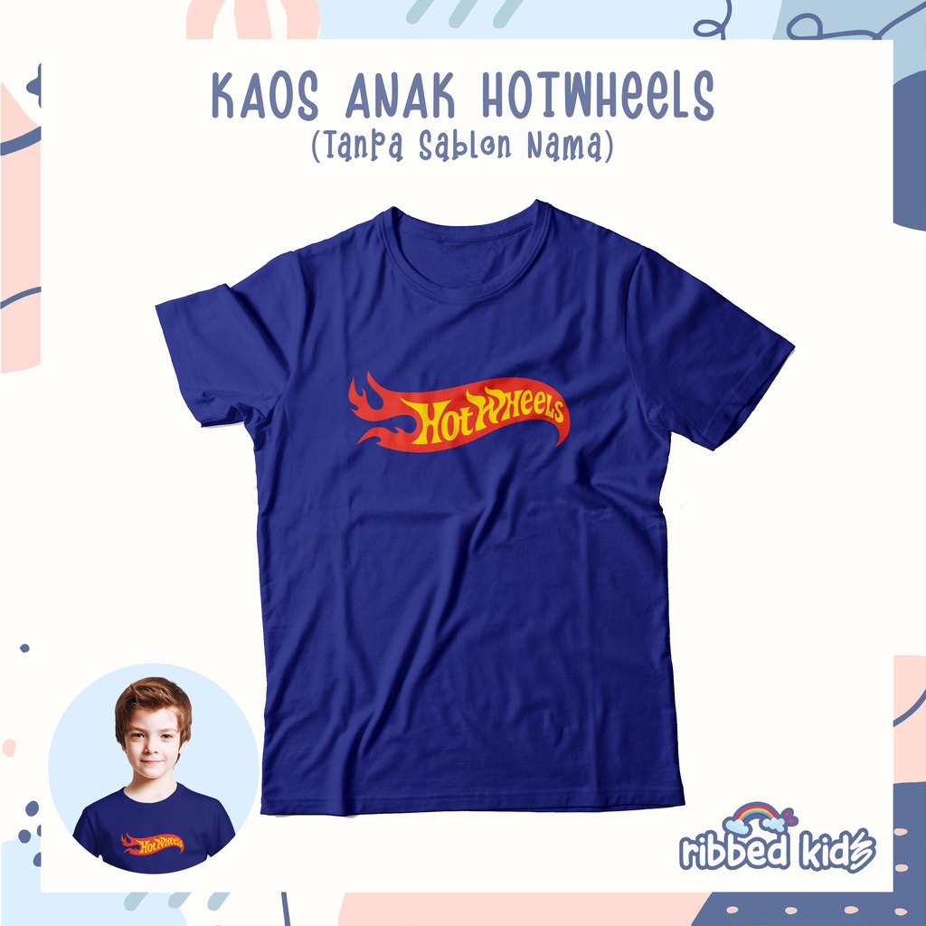 KAOS ANAK LAKI-LAKI HOTWHEELS USIA 1-13 TAHUN by Ribbedkids