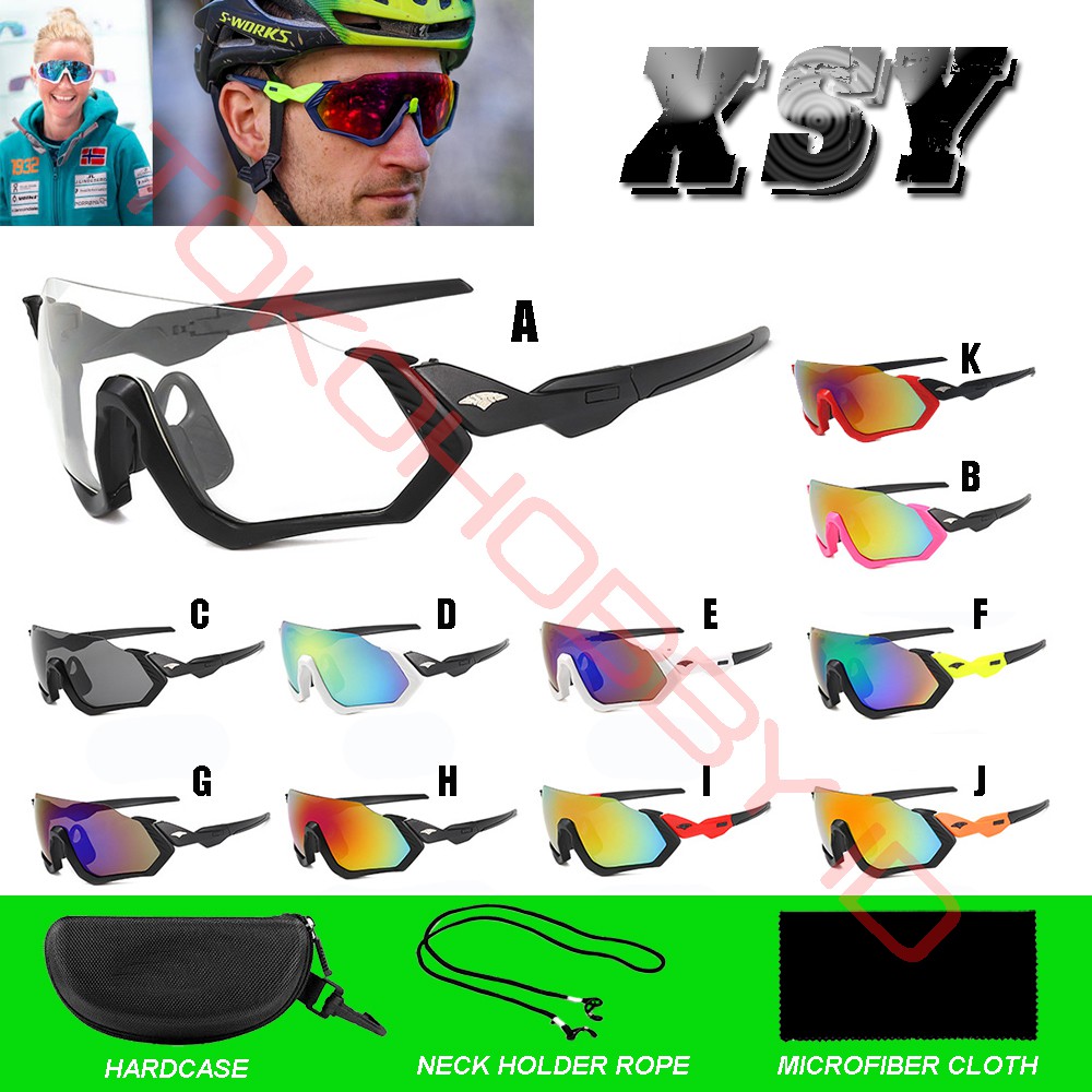 Kacamata Sepeda Lari Hiking Running Model Flight Jacket Half Frame Original XSY