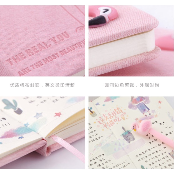 Set Buku Notes Notebook UNICORN dan FLAMINGO / Notes Buku FLAMINGO UNICORN / Buku Tulis Diary UNICORN + Bolpoin UNICORN / Set Buku Diary FLAMINGO