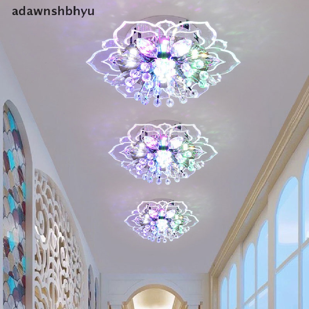 Adawnshbhyu 20cm 9W Modern Crystal LED Fitting Lampu Plafon Lorong Lampu Gantung Chandelier