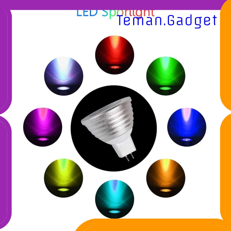 TG-DG328 TAFFLED LAMPU BOHLAM LED RGB 3W 16 COLORS E27 + REMOTE CONTROL - 2835