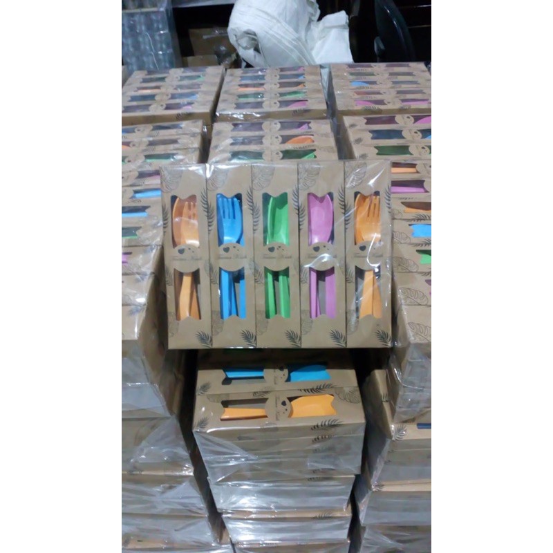 souvenir sendok melamin ( sendok, garpu, sumpit ) + kemas