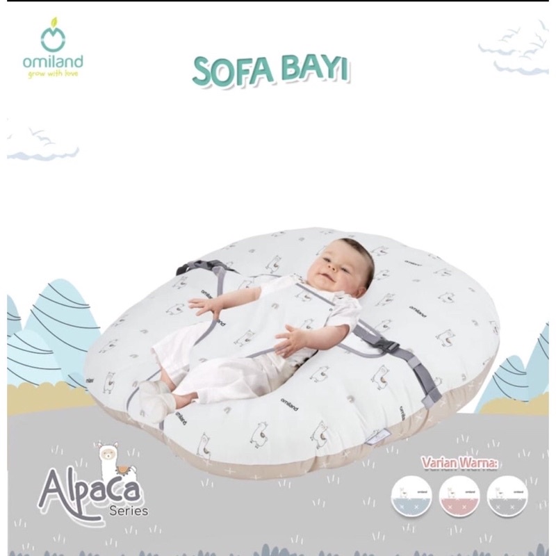 Omiland Sofa Bayi Multifungsi (ada gasper ) Motif Alpaca Series - OB 40201