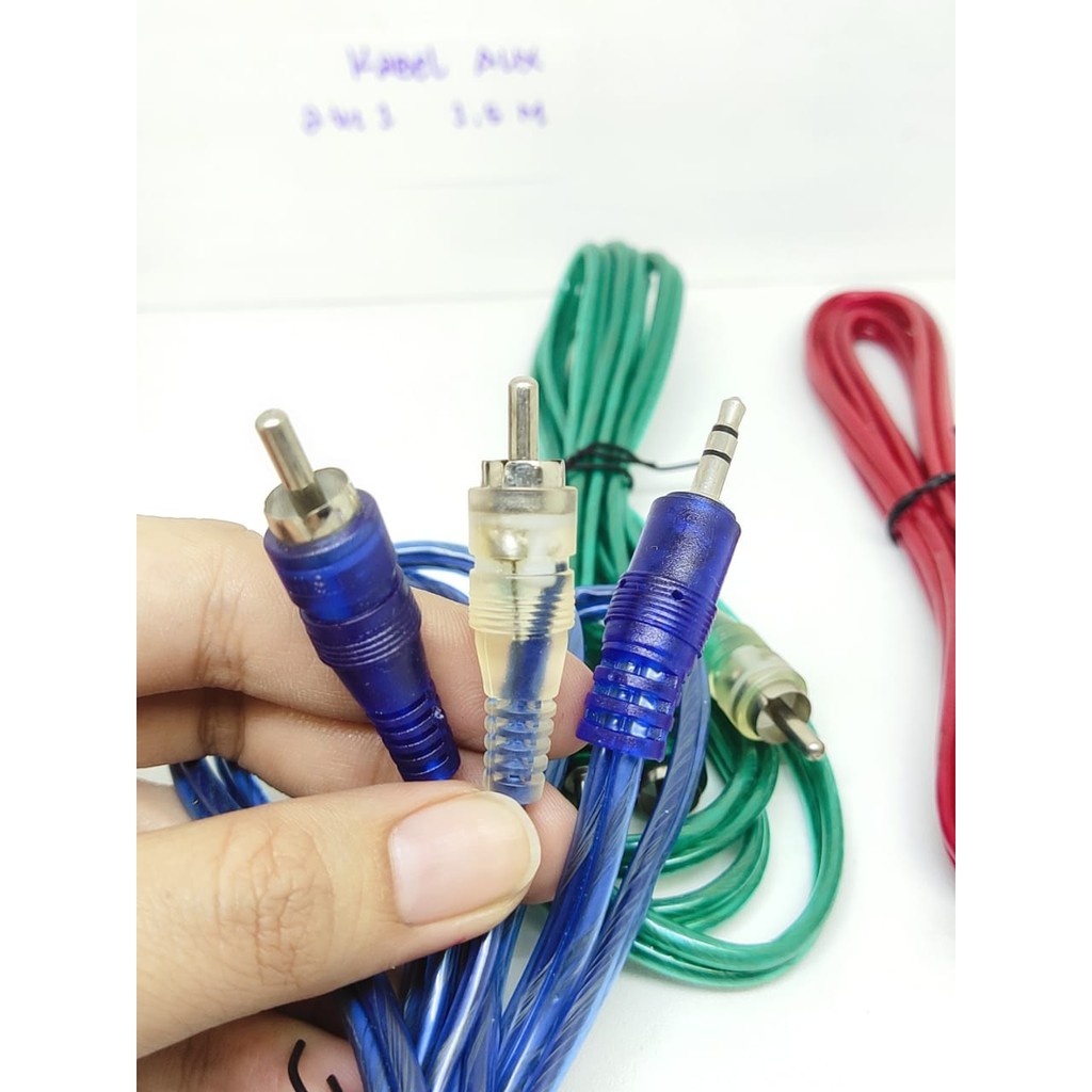 Kabel AUX 2 Line 1.5m Stereo Audio Auxiliary Cable 2 in 1 Male to Male Jack3.5mm