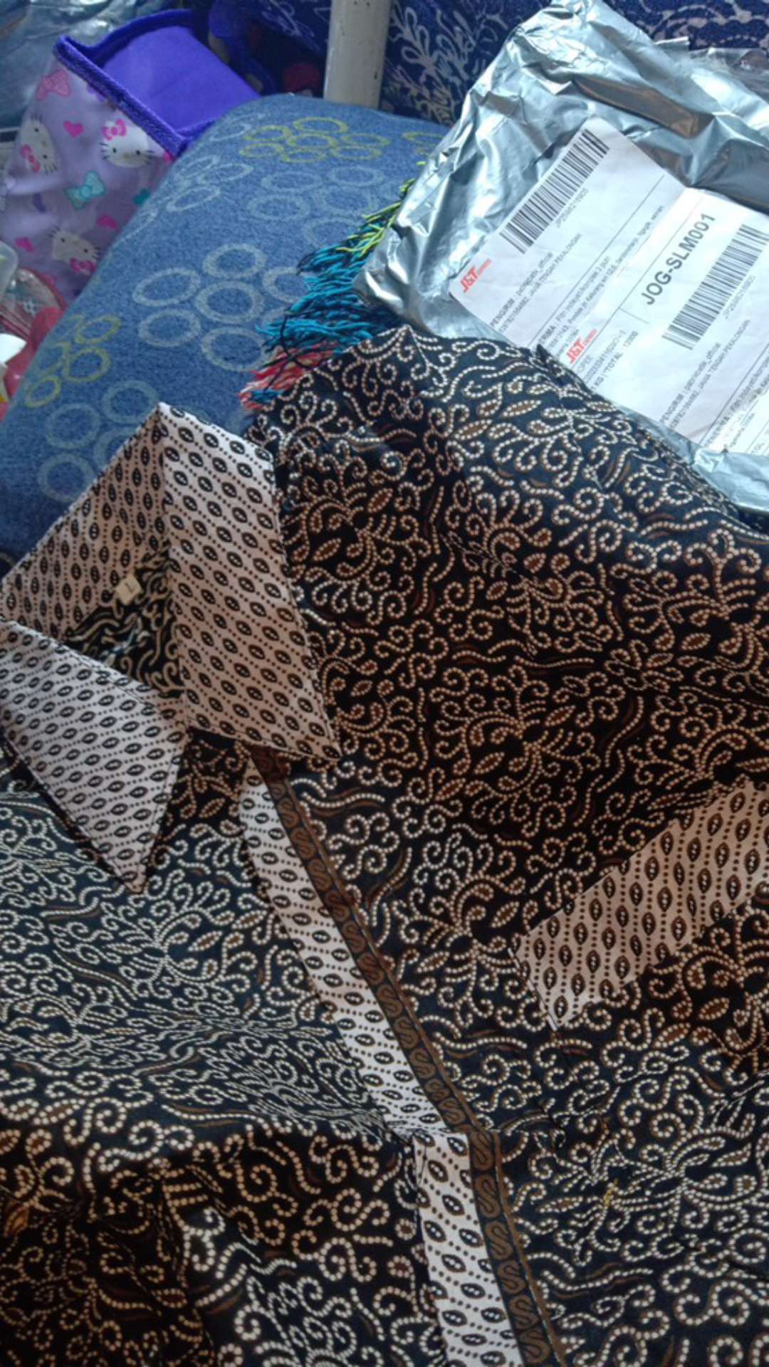 Pabrik Batik Hrb026 Kenongo Kemeja Batik Pria Tosca Pendek Pekalongan Padi M L Xl Sogan Tulis Halus