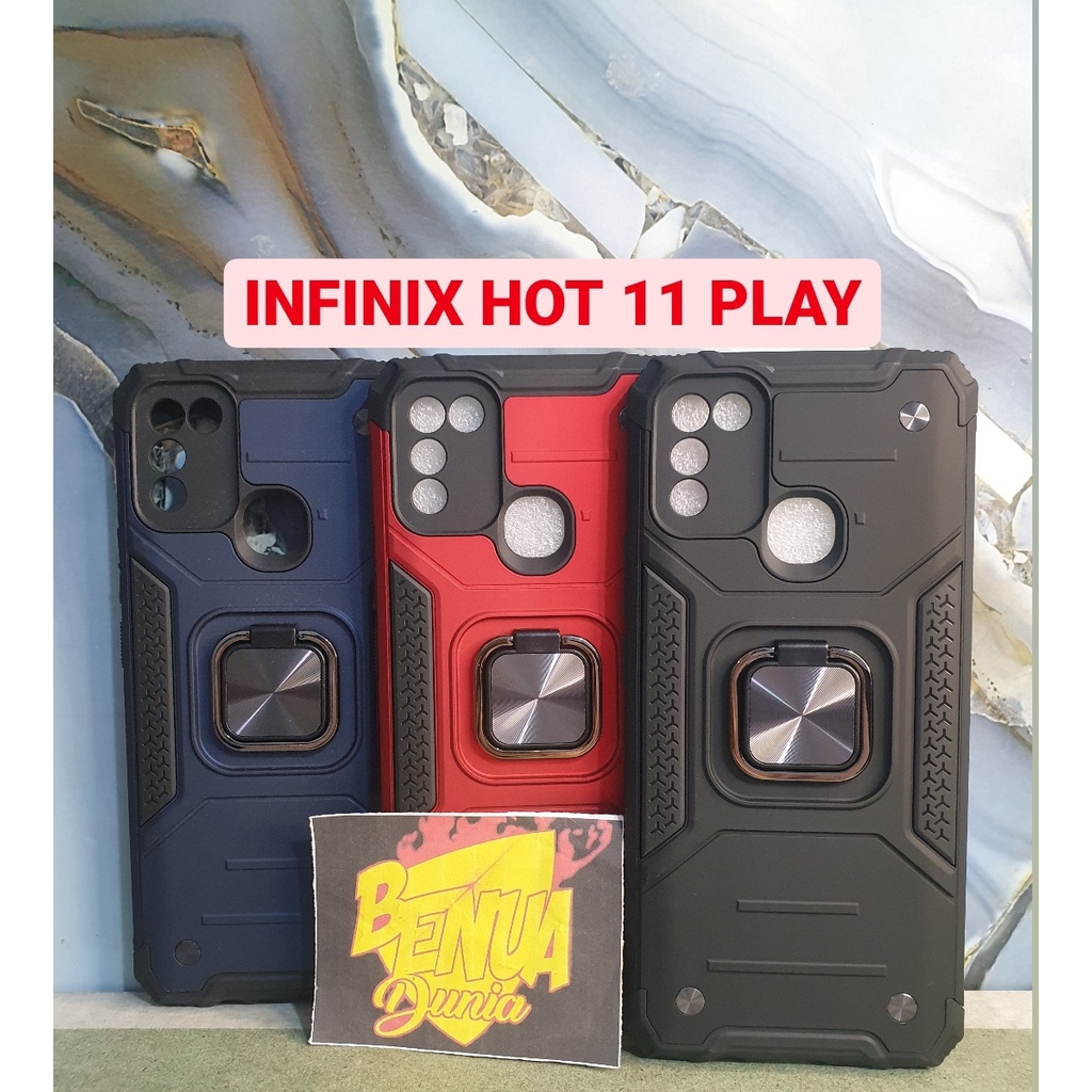 CASE INFINIX HOT 11 PLAY - CASE SPIGEN THUNDER PLUS RING STAND INFINIX HOT 11 PLAY - BD