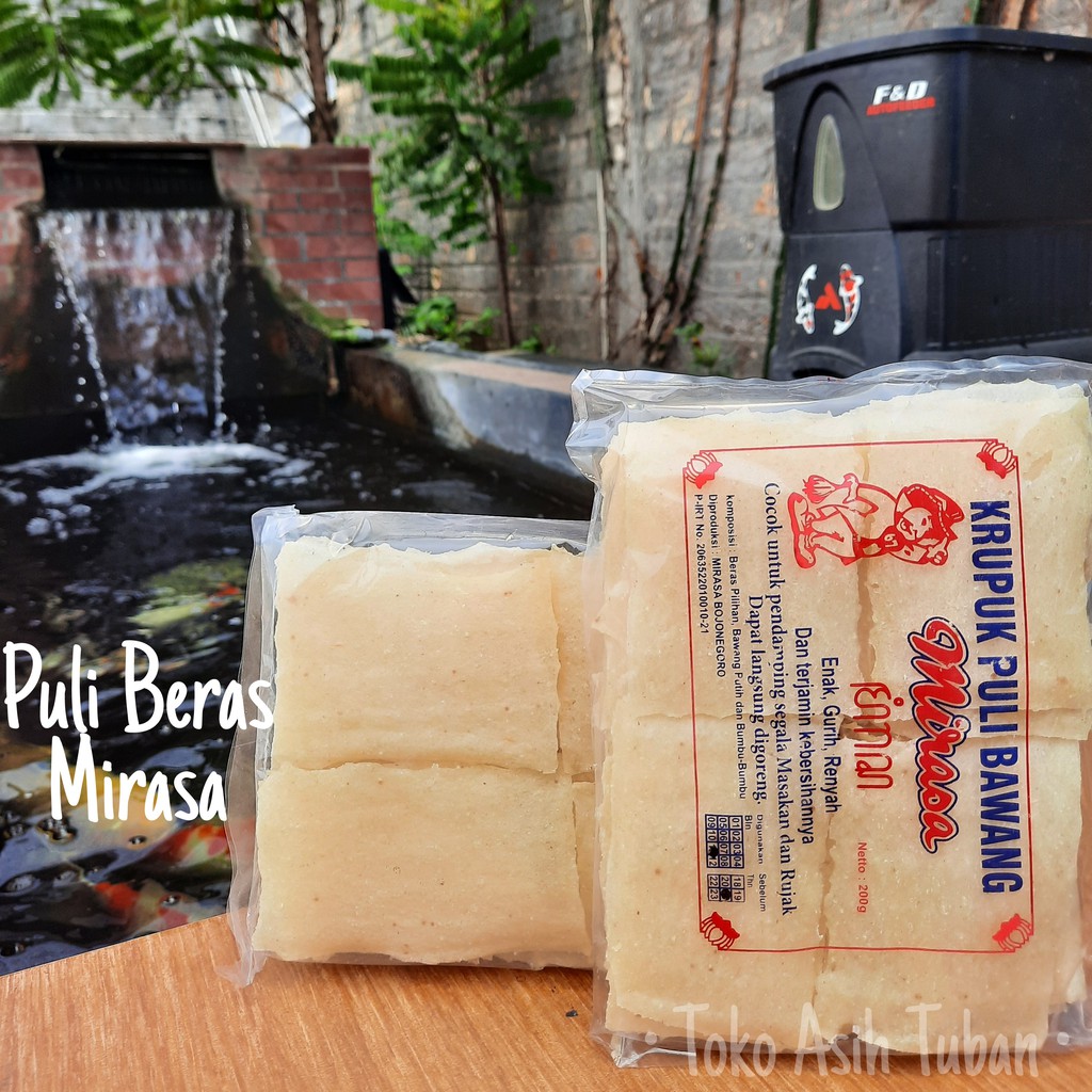 

Kerupuk Puli Bawang Mirasa / Krupuk Puli Bawang Mirasa 200gr (Mentah) / Krupuk Puli Gendar