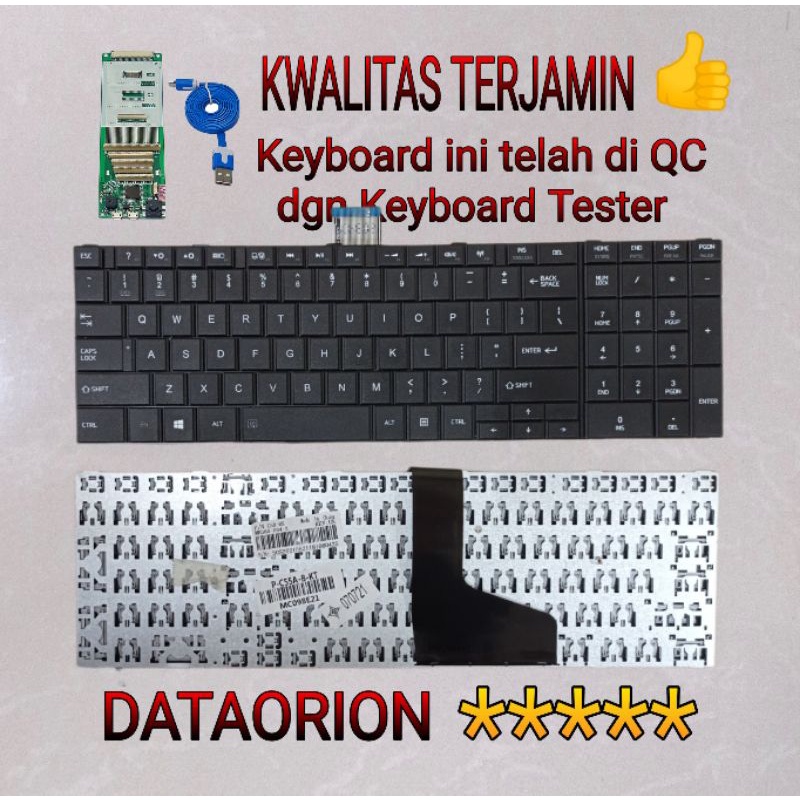 Keyboard toshiba satellite C55 C55-A C55A C55D C55D-A C55T C55DT series hitam