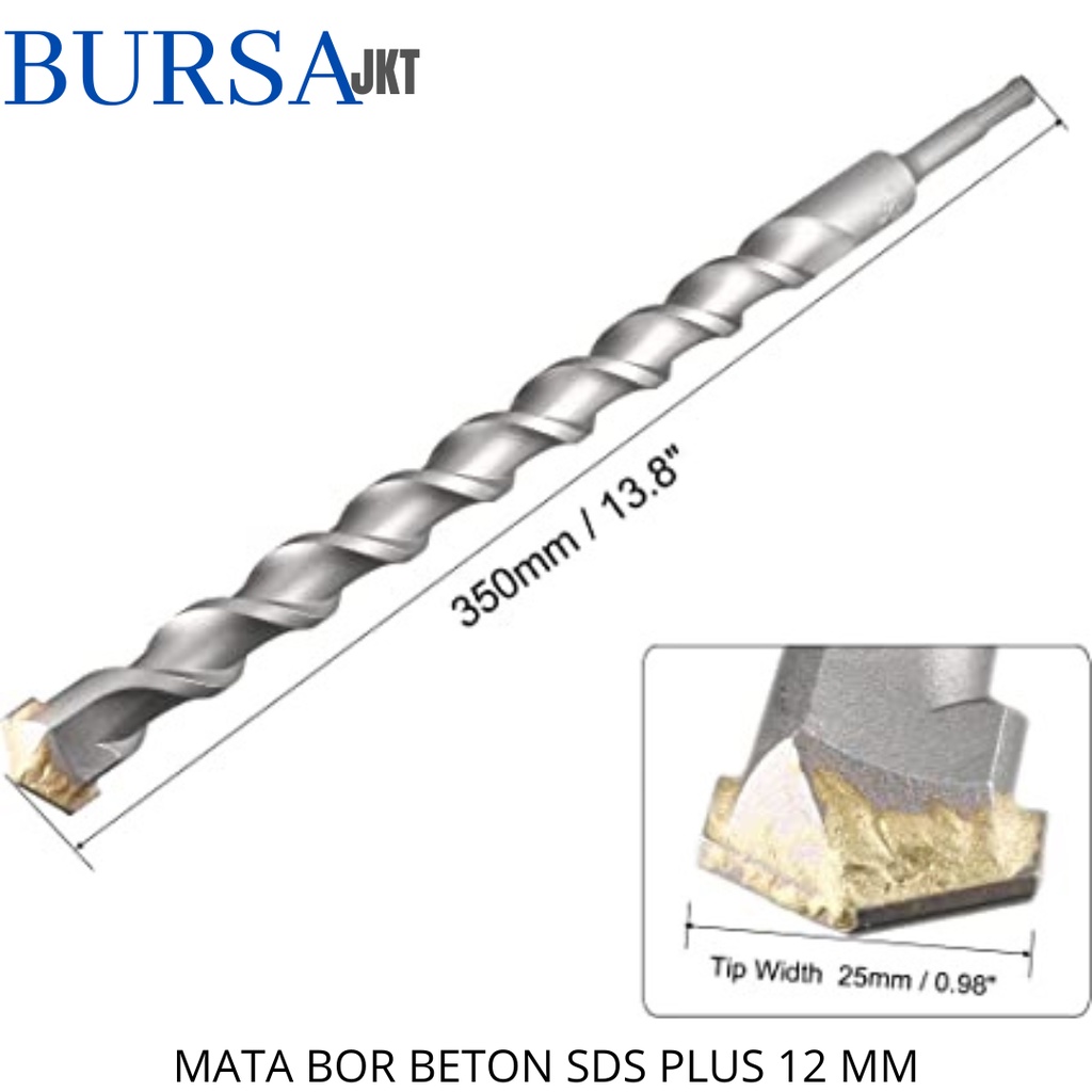 MATA BOR BOBOK TEMBOK BETON SDS PLUS 12X350 MM