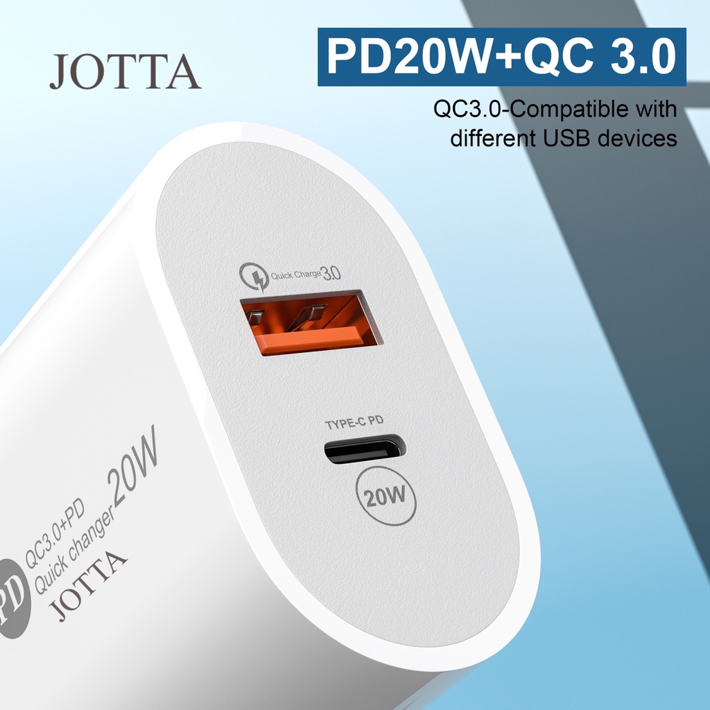 Kepala adaptor charger JOTTA 3.1 A Quick charging fast charging Type C Super cepat original.