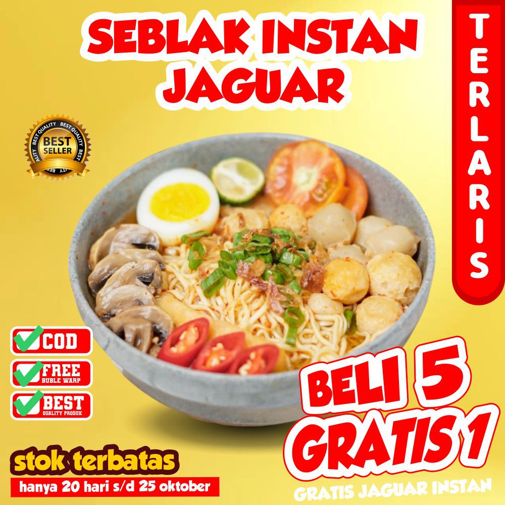 

SEBLAK INSTAN JAGUAR BANDUNG TERLEZAT MIE SEBLAK INSTANT JAGUAR SEBLAK INSTAN KUAH BOCI BASO ACI