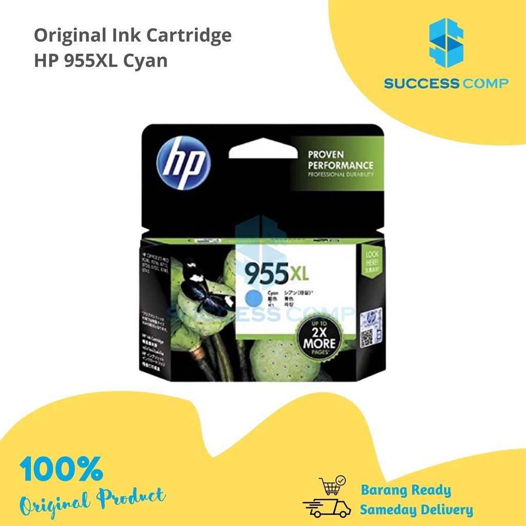 Tinta HP 955XL 955 XL Cyan Original Ink Cartridge HP 955XL Cyan