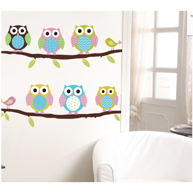 Promo Wallpaper Wall Sticker Dinding Tembok Motif Burung Hantu