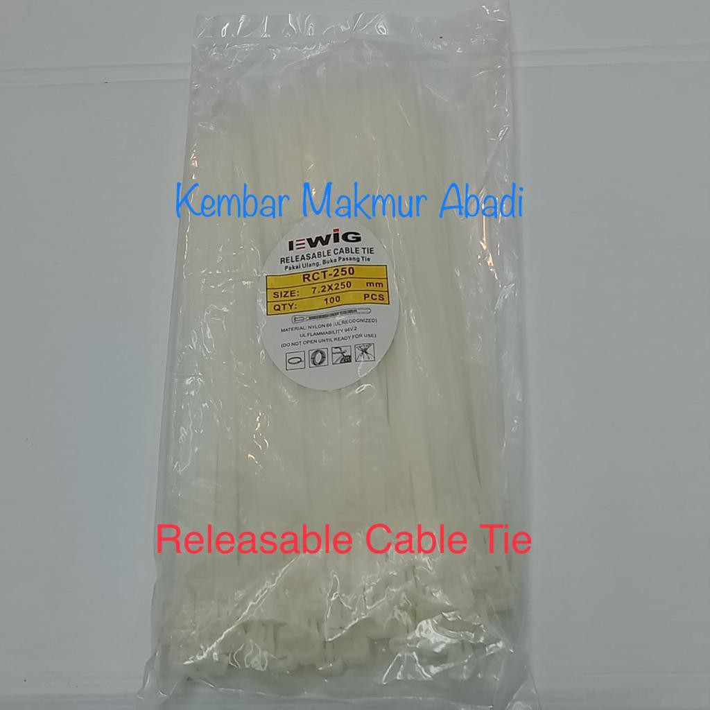 Kabel Ties Releaseable 7.2x250mm (25cm) / Kabel Ties Buka 25 cm / Ties 25cm Releasable