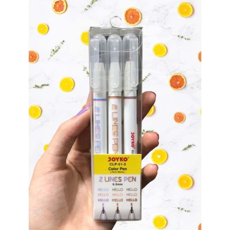 

CLP - 51 - 3 CLP-51-3 Clp513 Pena warna 2 garis color pen two lines Pen 2 garis bolpoin gel