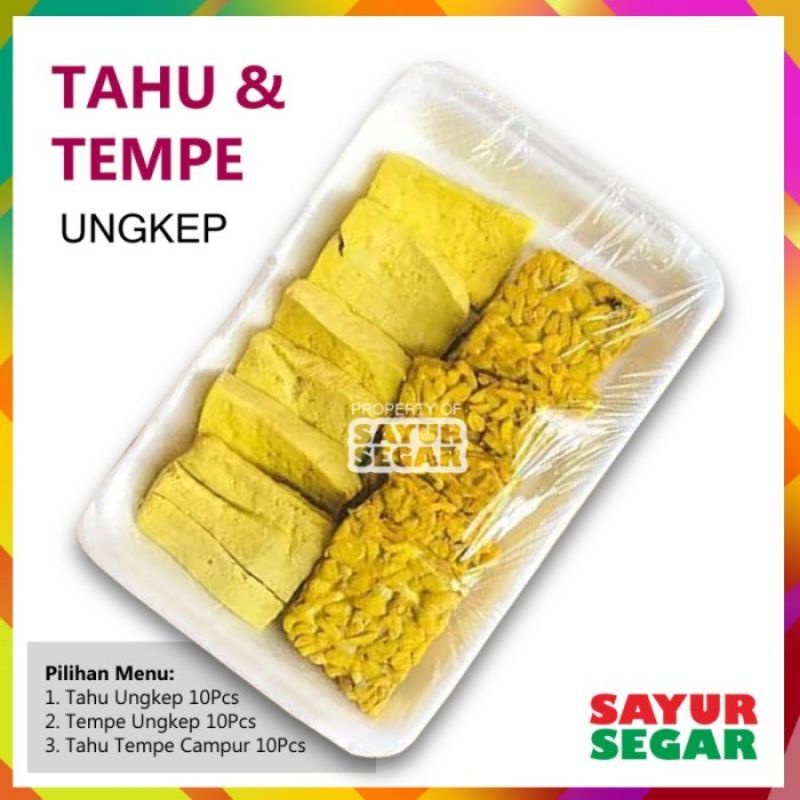 

10 pcs tahu tempe ungkep bumbu kuning dadakan fresh