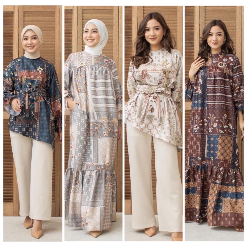Bahan Kain Pradacrepe Amandaa / bahan gamis seragam sarimbit / kain meteran murah