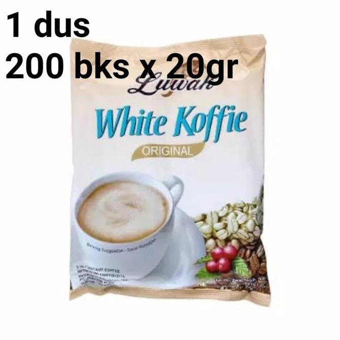 

KOPI LUWAK WHITE KOFFIE ORIGINAL 20gr / 1 DUS ISI 200 BKS