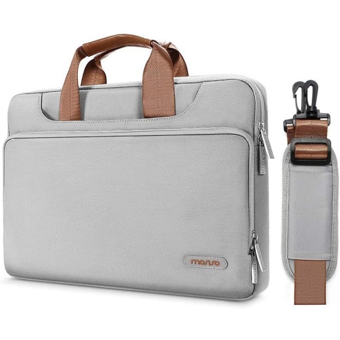 Tas Laptop Selempang Mosiso Shoulder Strap Size 15 16 inch abu