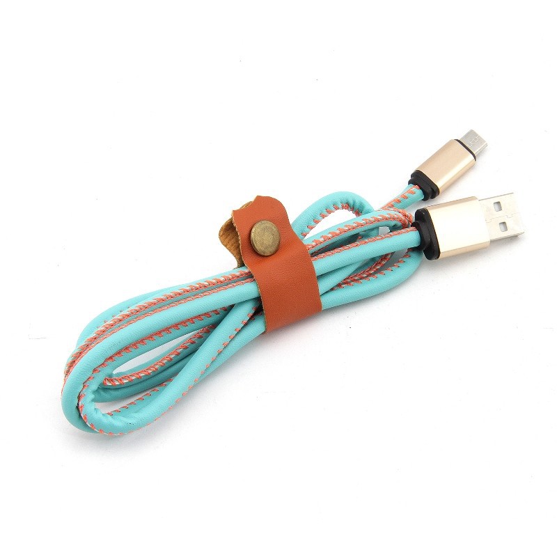 Kabel Data Micro USB Kulit 1 Meter For All Android / Cable Data USB / Konektor USB Kualitas Tinggi