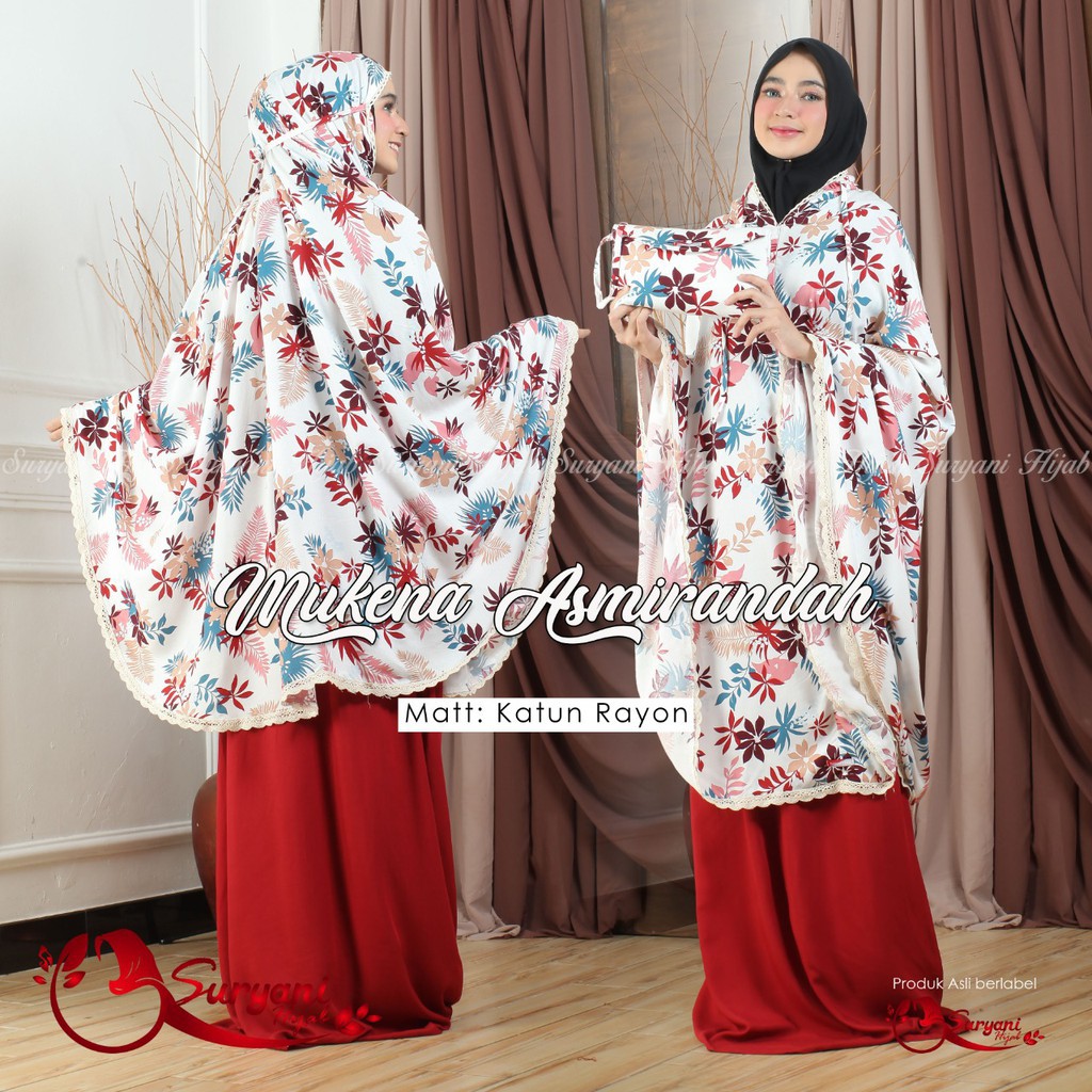 mukena asmiranda retsleting bahan katun rayon super