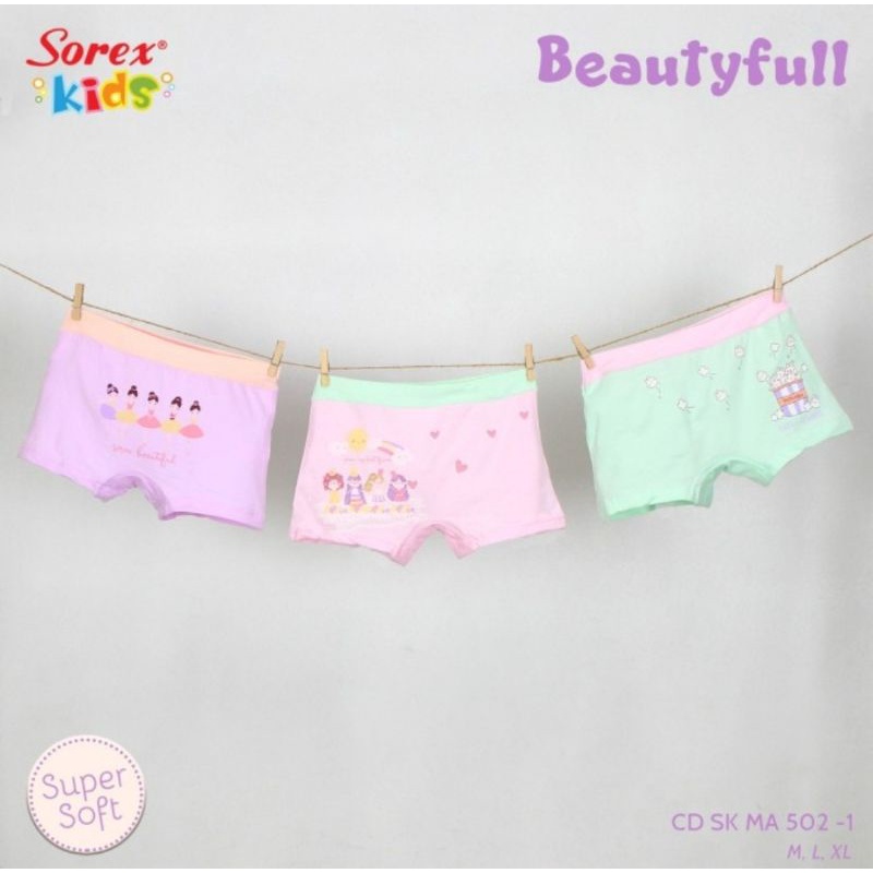 Sorex Kids Celana Dalam Boxer Anak Perempuan Super Soft MA 502